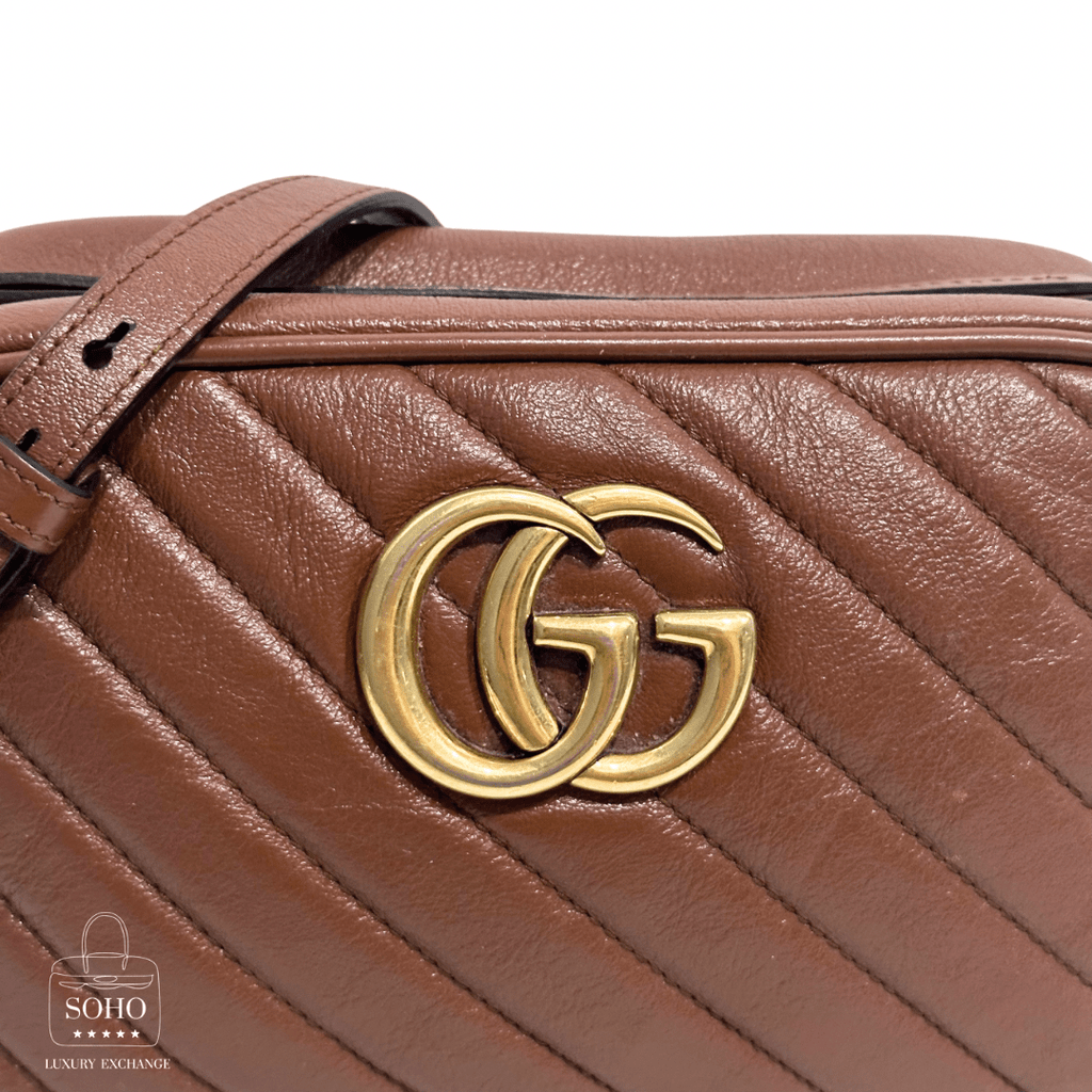 Gucci Matelasse Diagonal Marmont Crossbody