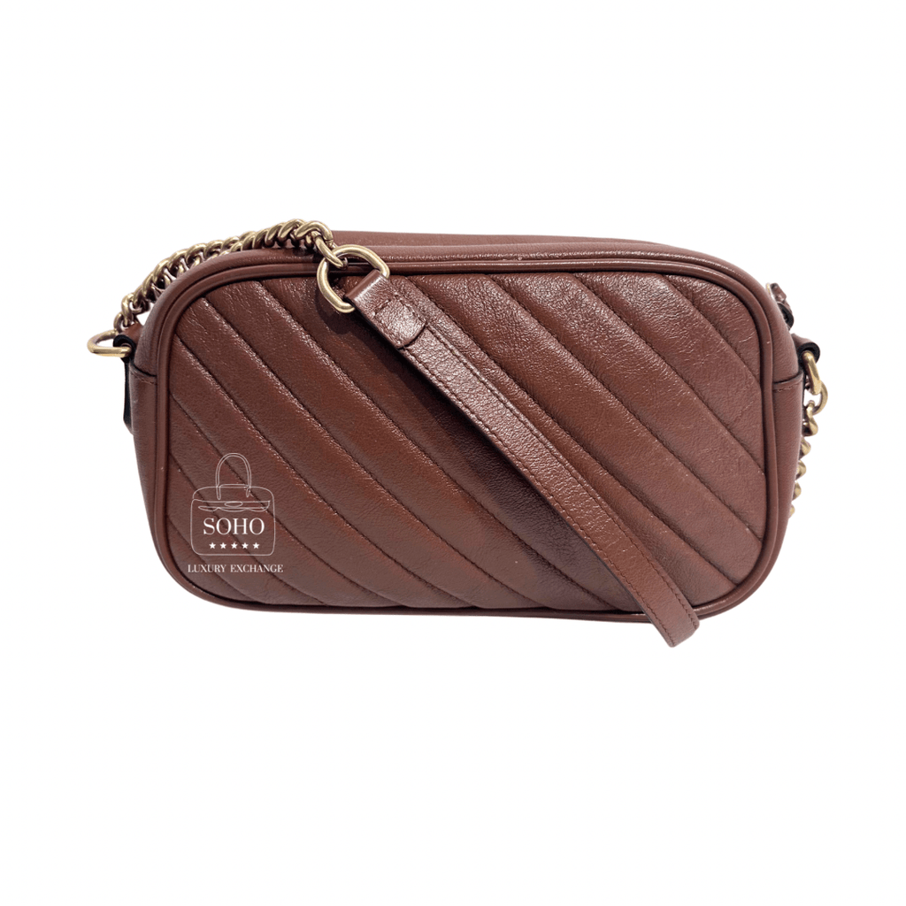 Gucci Matelasse Diagonal Marmont Crossbody