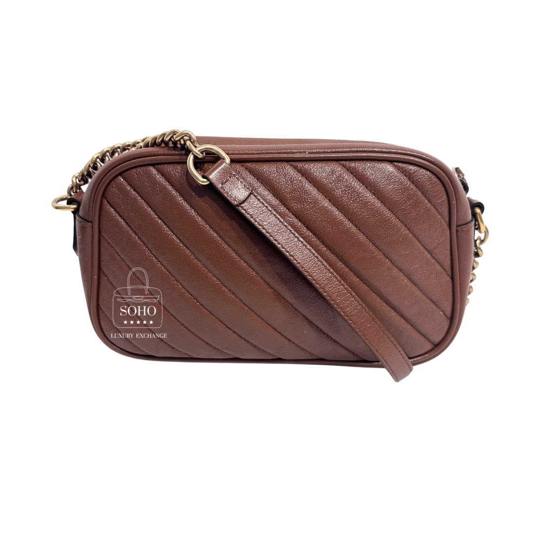 Gucci Matelasse Diagonal Marmont Crossbody