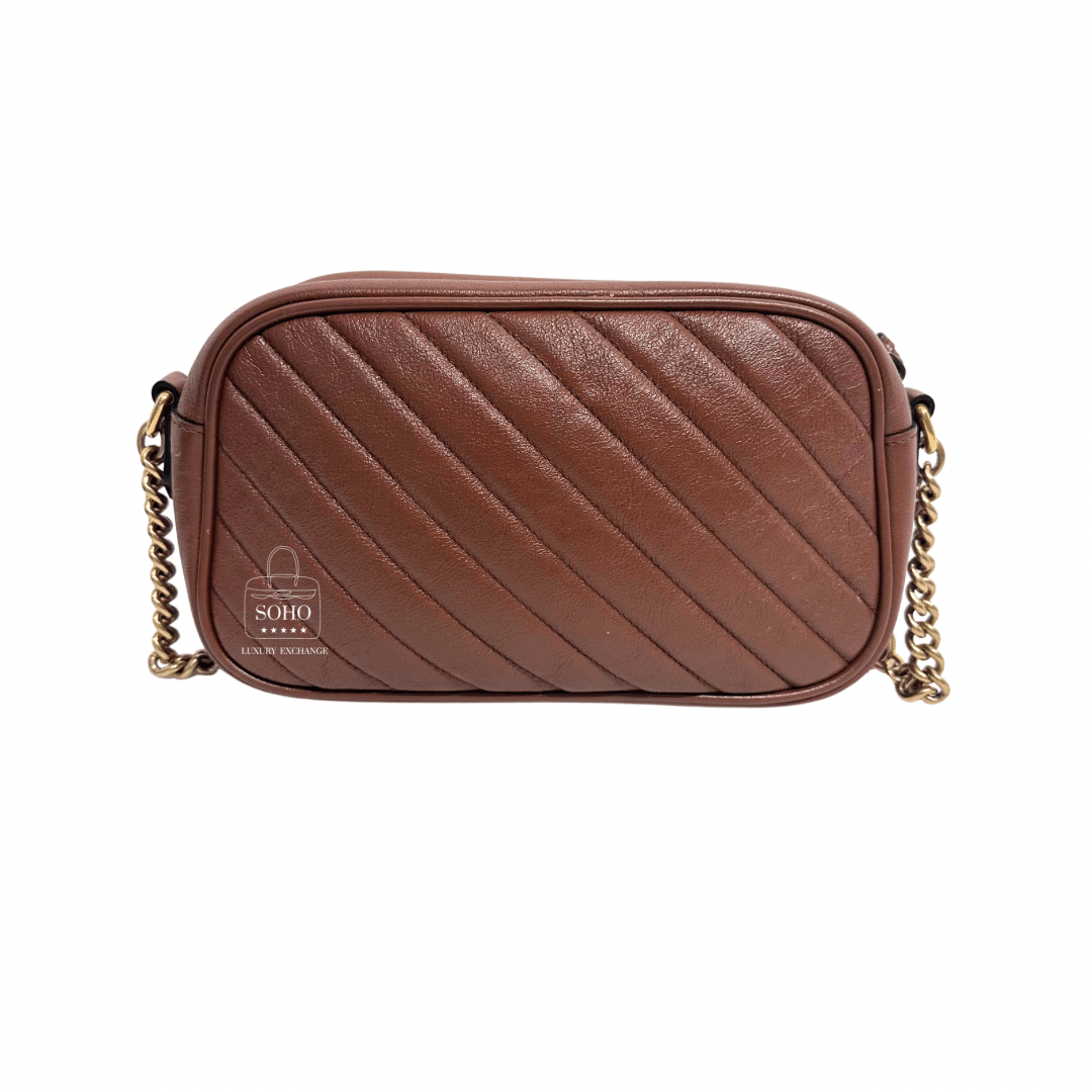 Gucci Matelasse Diagonal Marmont Crossbody