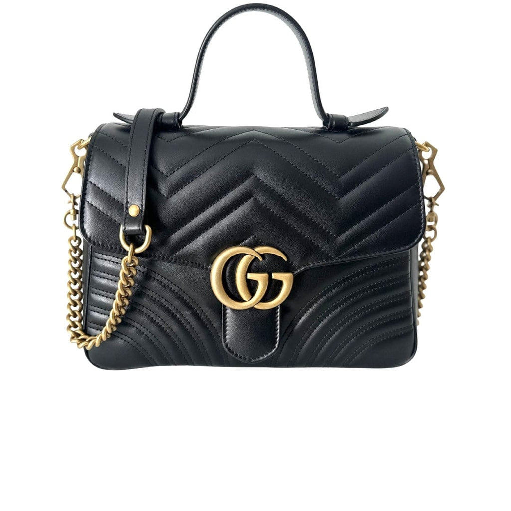 Gucci Matelasse Marmont Top Handle Bag & Strap