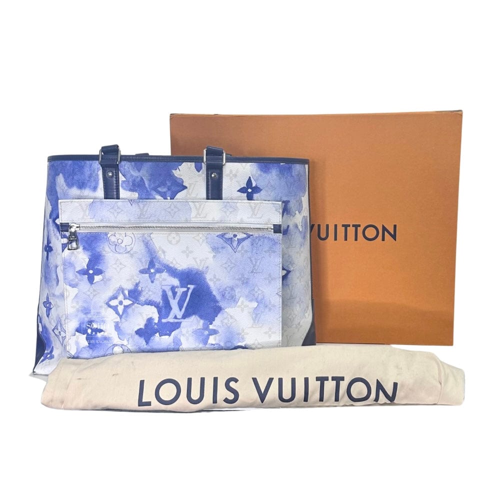 Louis Vuitton Blue Watercolor Weekend Tote GM