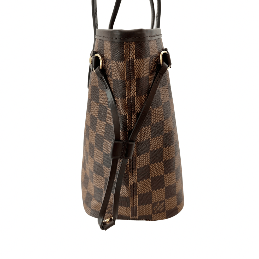 Louis Vuitton Small Damier Ebene Neverfull PM with Pouch with pouch Leather  ref.611225 - Joli Closet