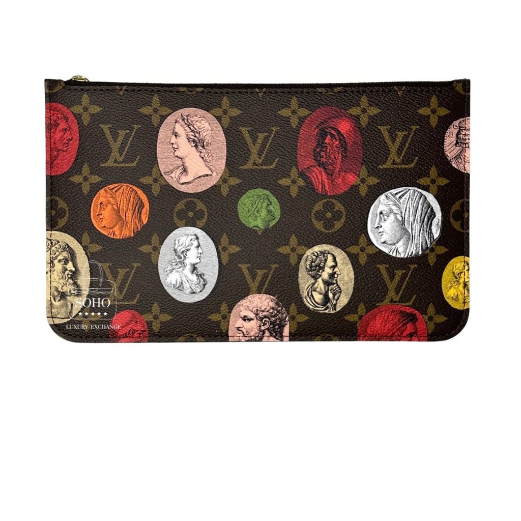 Louis Vuitton Fornasetti  Monogram Cameo Neverfull Pouch