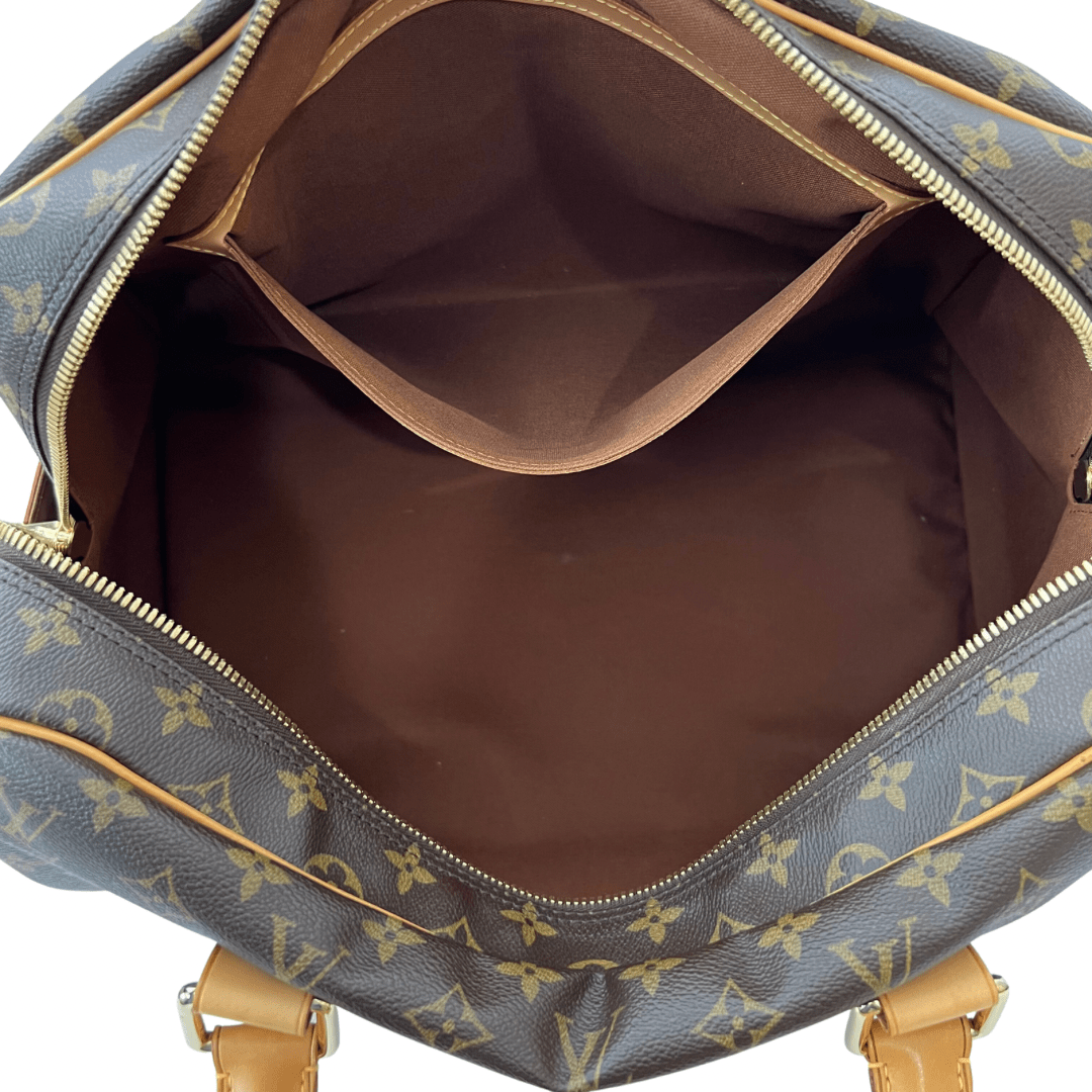 CarryAll MM Bag - Luxury Monogram Canvas Brown
