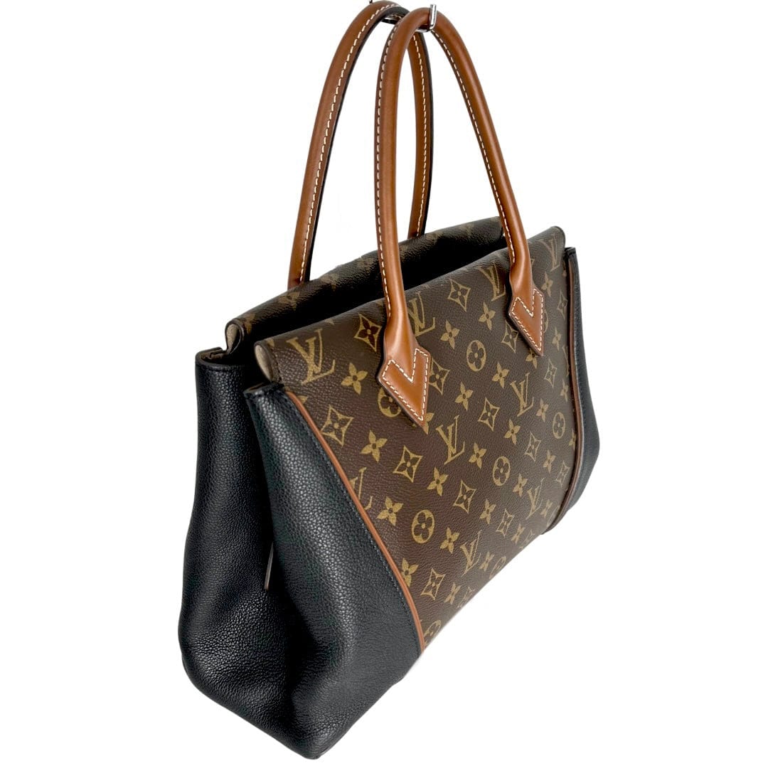 Louis Vuitton Monogram Canvas & Black Leather W PM Bag