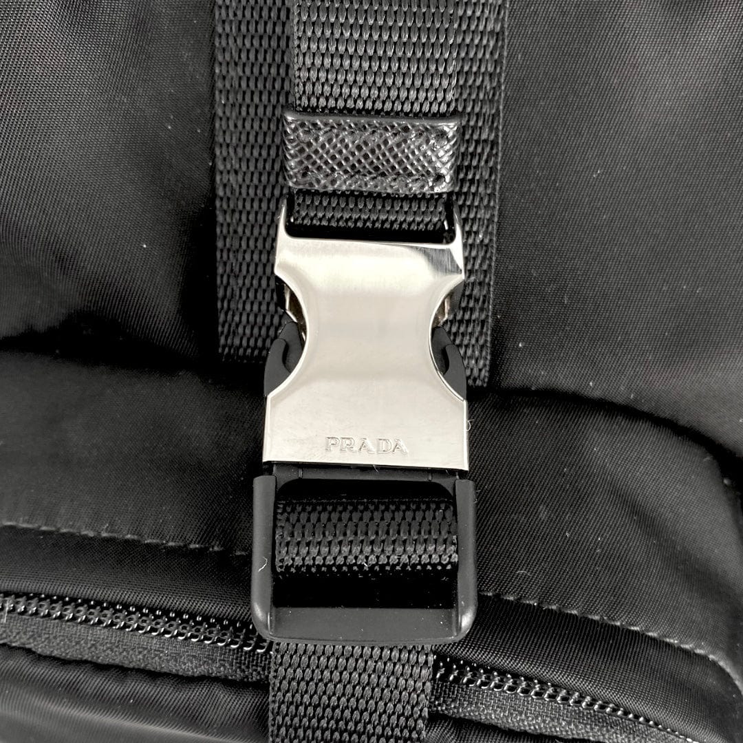 Prada Nylon Multi-Pocket Briefcase And Strap