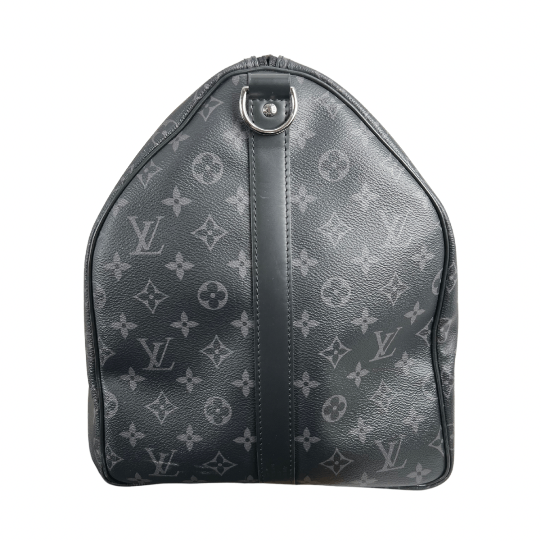 Louis Vuitton Monogram Eclipse Keepall Bandouliere 55 Weekender Bag