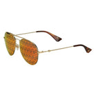 Gucci Skull Mirrored Aviator Sunglasses