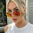 Gucci Skull Mirrored Aviator Sunglasses