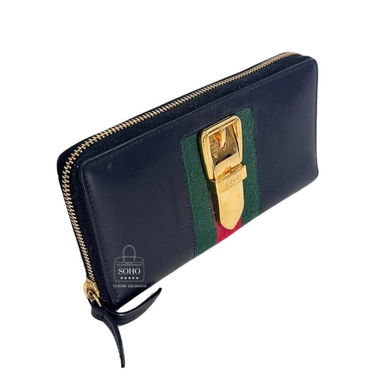 Gucci Leather Sylvie Continental Wallet