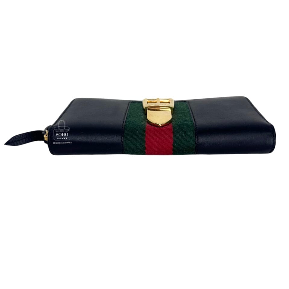 Gucci Leather Sylvie Continental Wallet