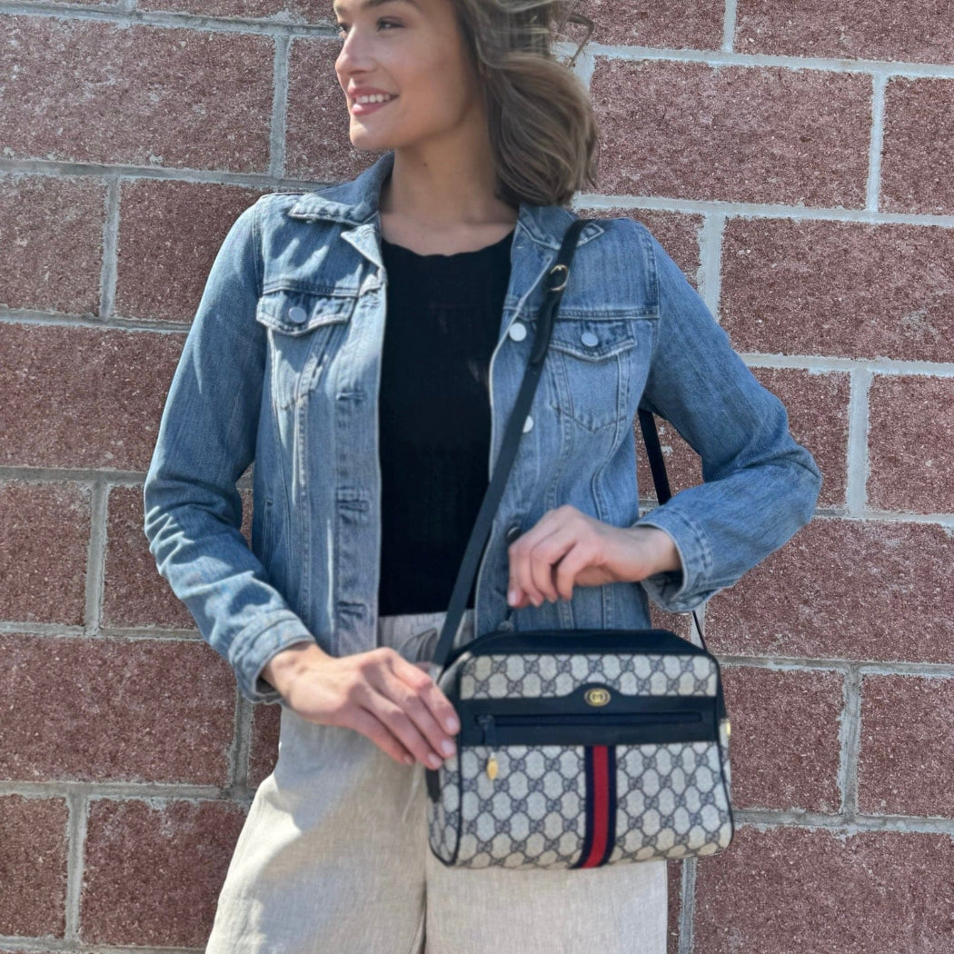 Gucci Vintage GG Supreme Web Crossbody Bag