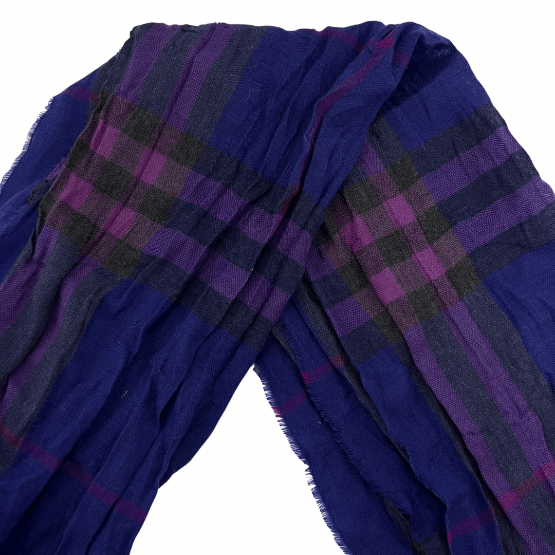 Burberry purple plaid scarf Clearance