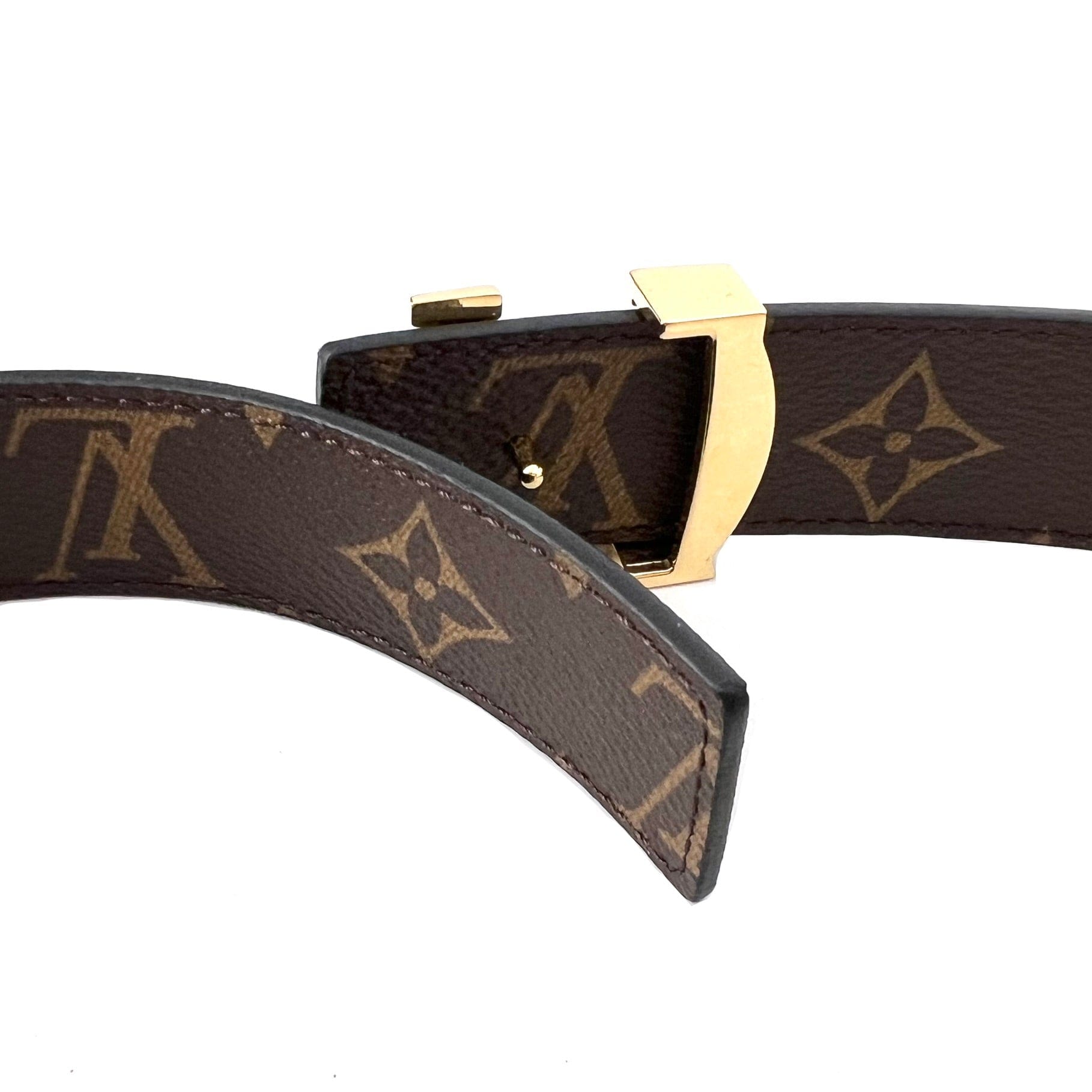 Louis Vuitton Monogram Canvas Reversible Initiales Belt - Size 36