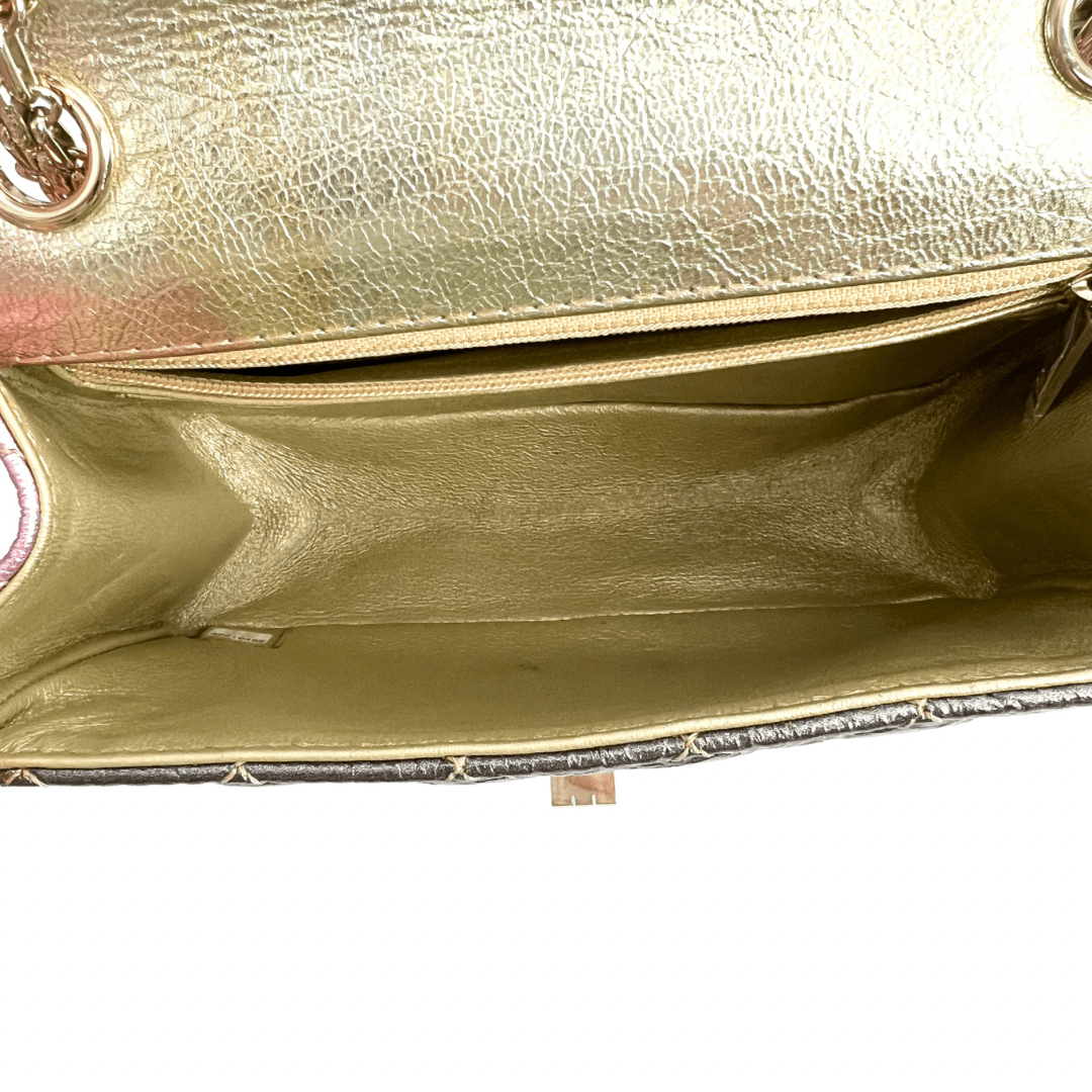 Chanel Medium Classic Double Flap Bag Rainbow Lambskin Black Hardware