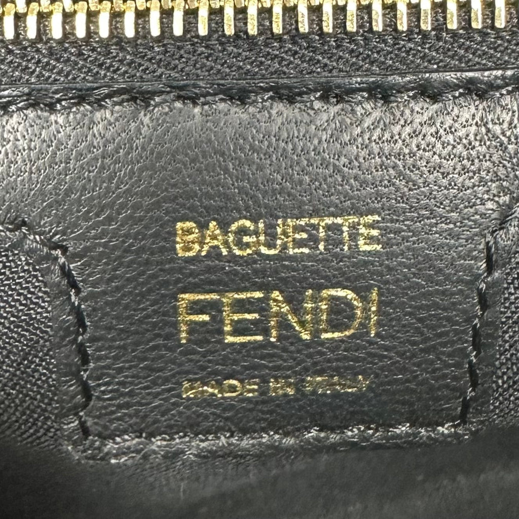 FENDI: Baguette bag in nappa leather with embossed FF monogram