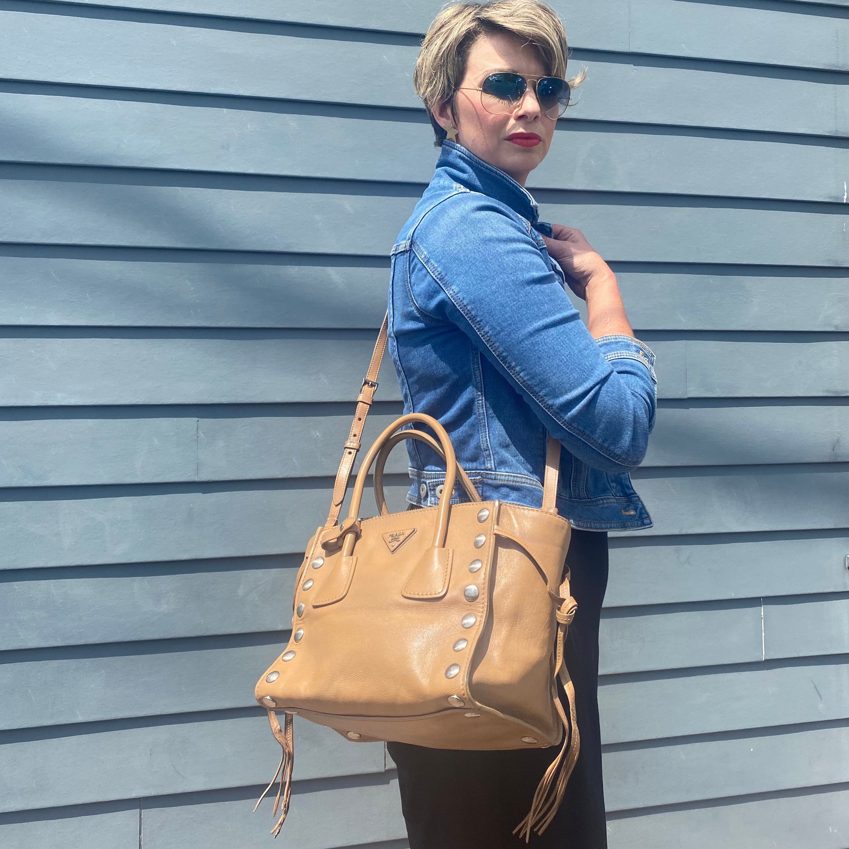 Prada glace twin pocket tote Clearance