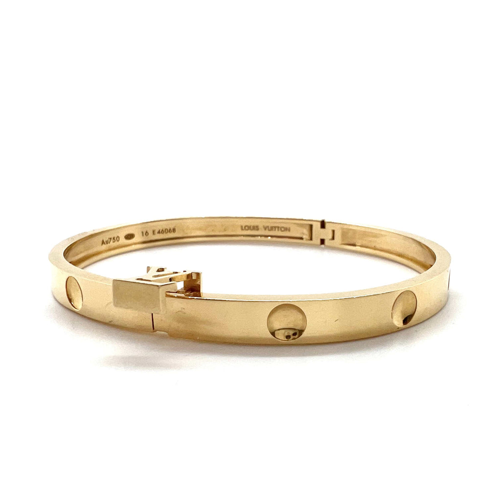 Louis Vuitton Empreinte 18K White Gold Bangle Bracelet